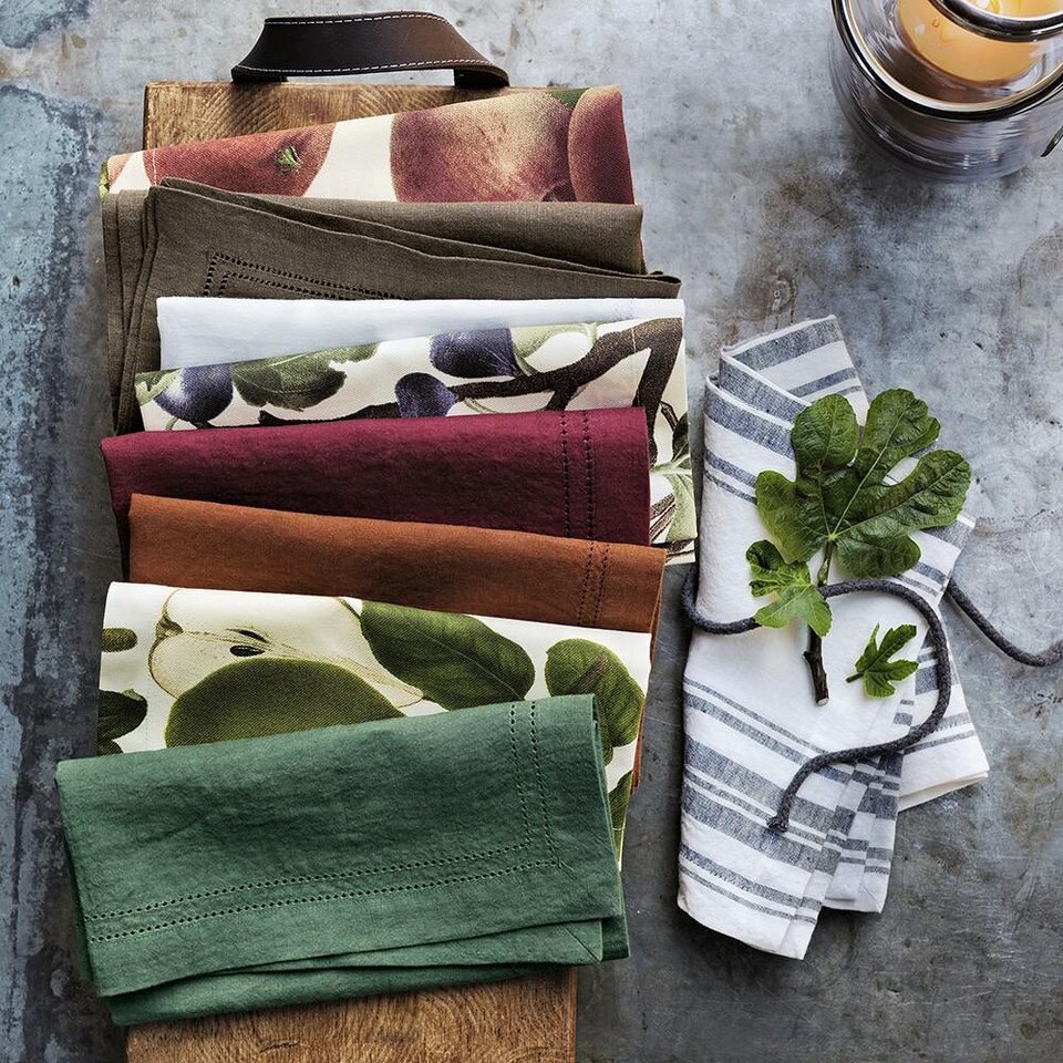 Linen Double Hemstitch Napkins Williams Sonoma AU